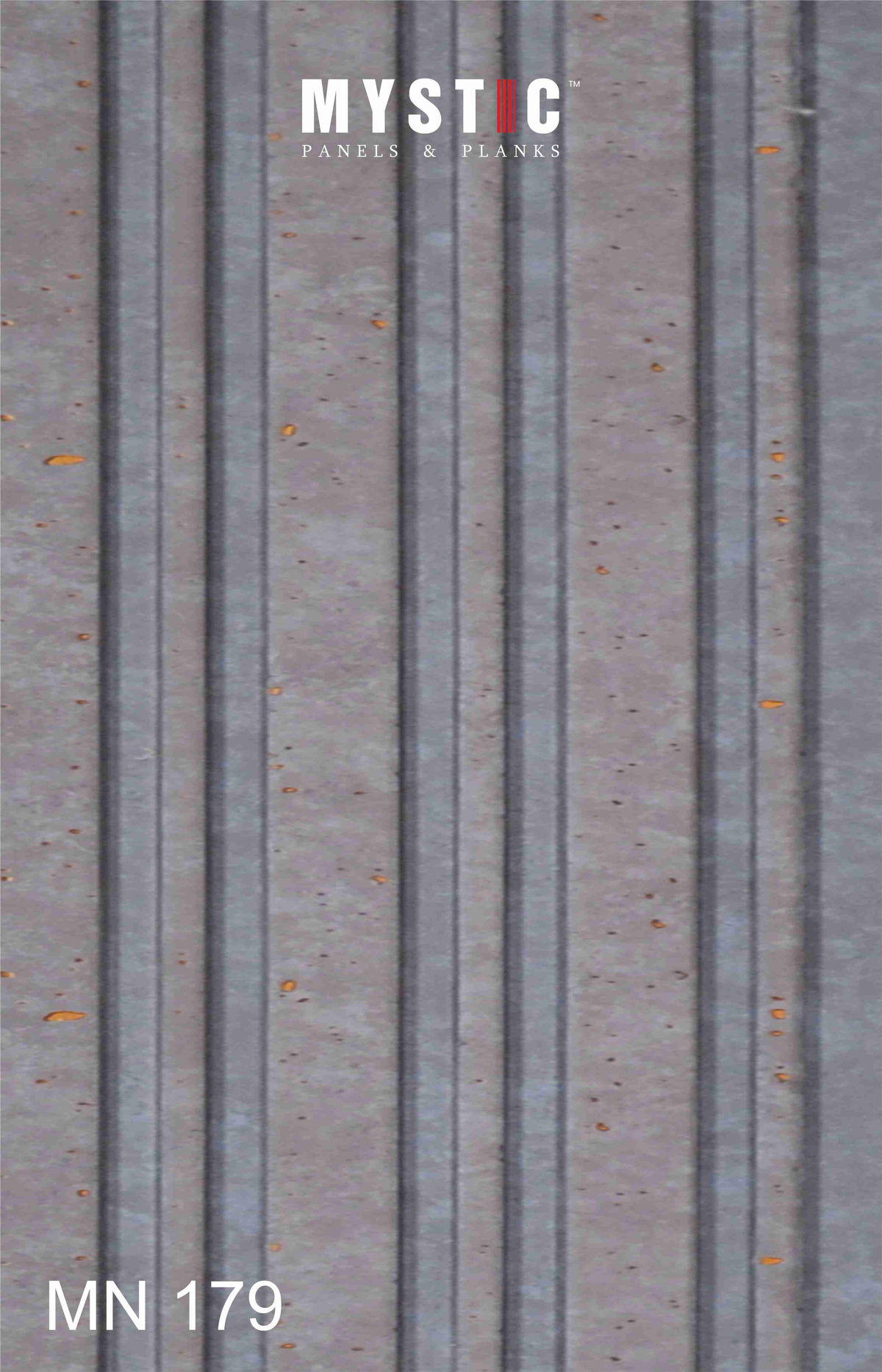 Mystic MN-179 blue-grey concrete look fluted louver face