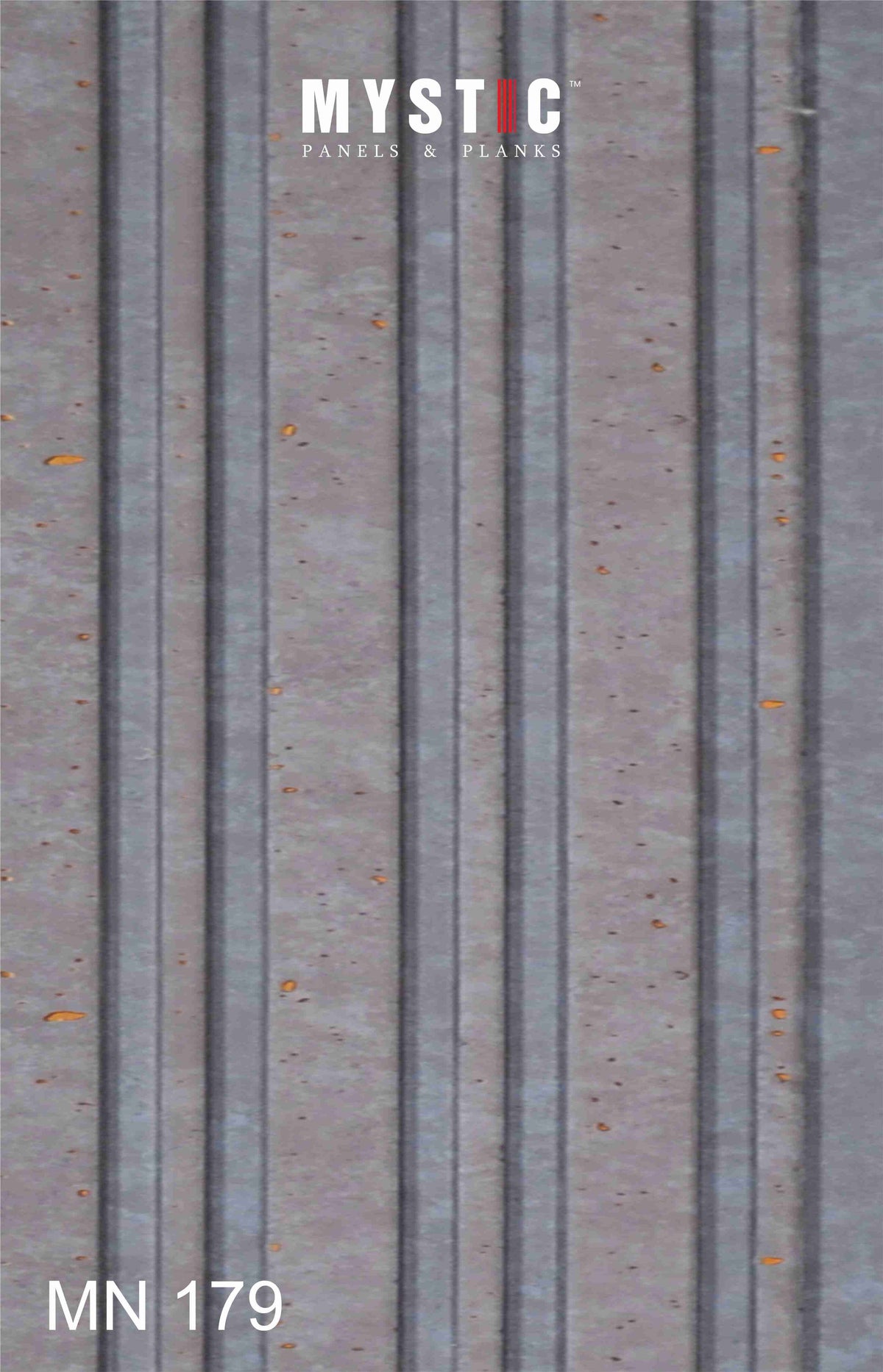 Mystic MN-179 blue-grey concrete look fluted louver face