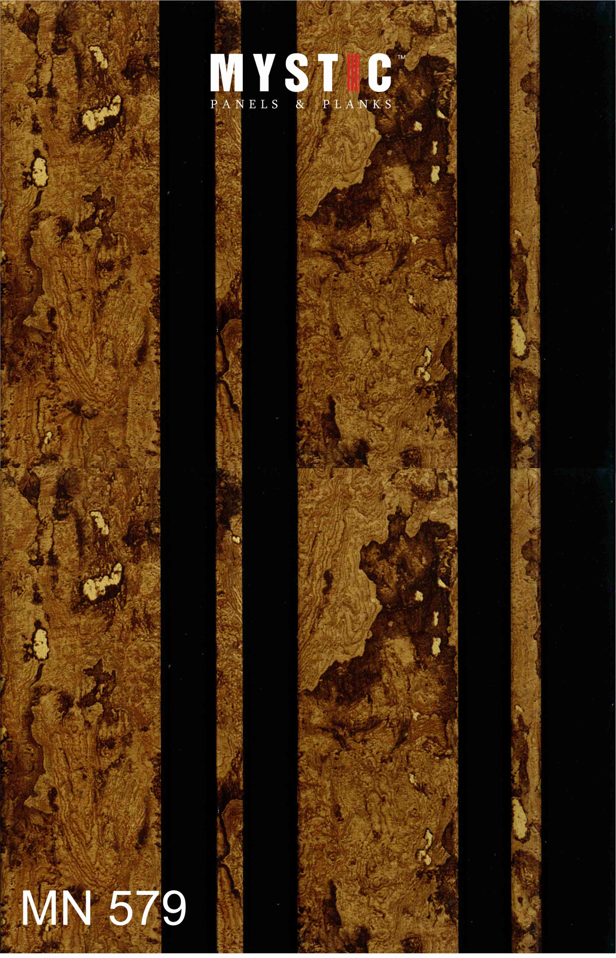 Mystic MN-579 golden brown burl louver face