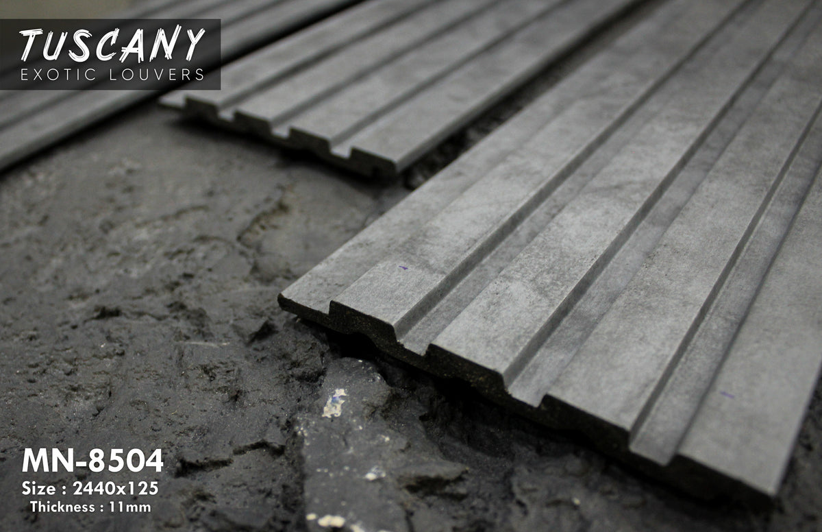 Mystic MN-8504 blue-grey concrete look fluted louver face