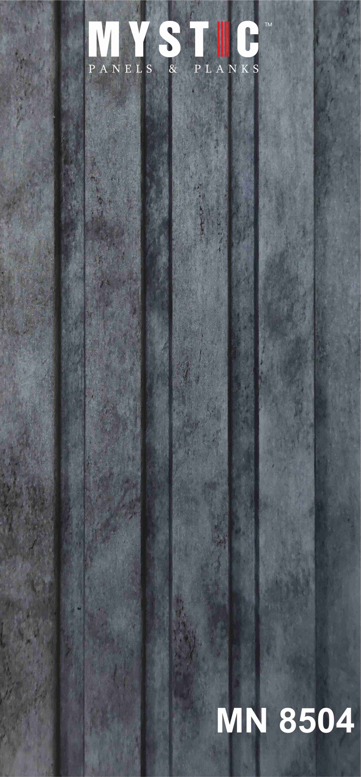 Mystic MN-8504 blue-grey concrete look fluted louver face