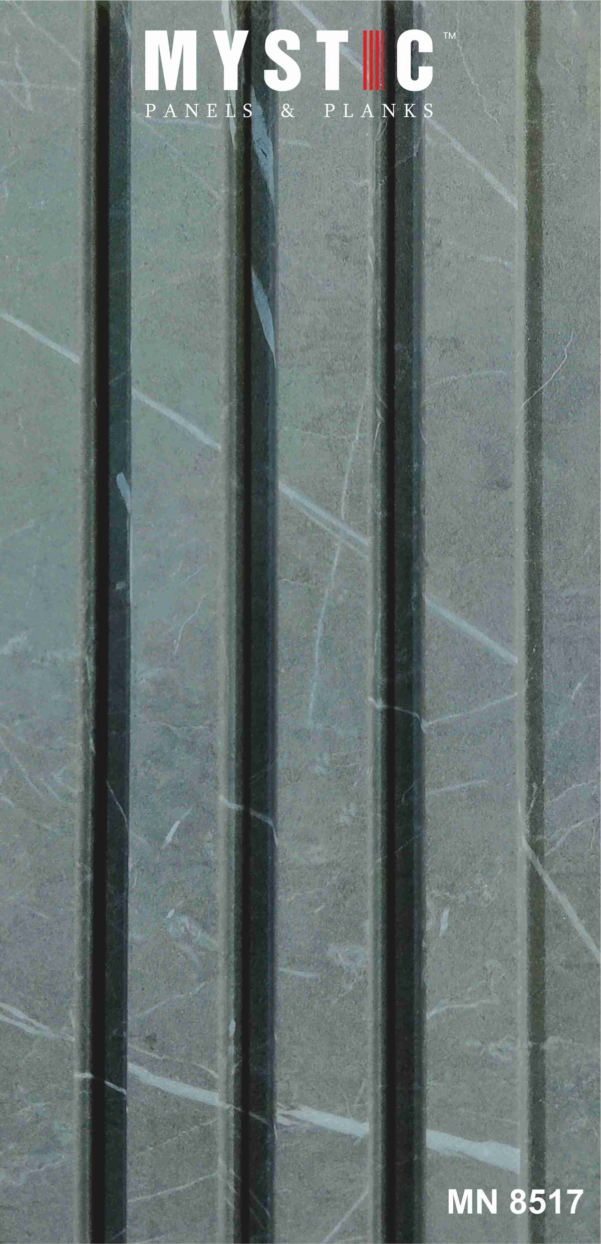 Mystic MN-8517 grey-green marble look fluted louver face
