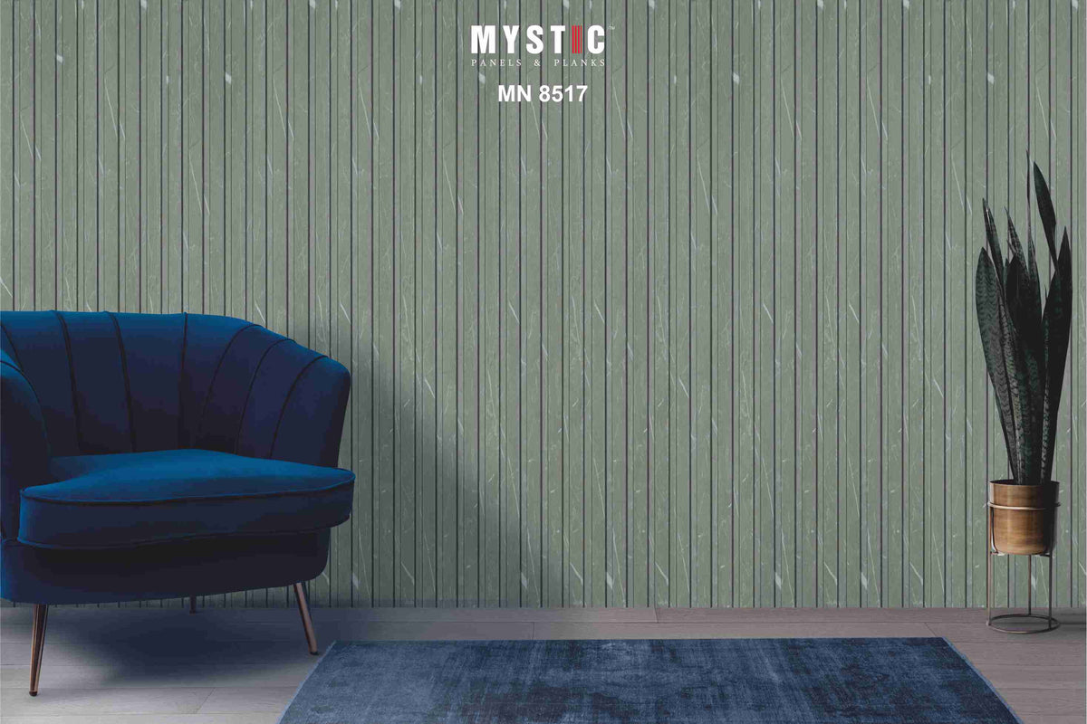Mystic MN-8517 grey-green marble look fluted louver face