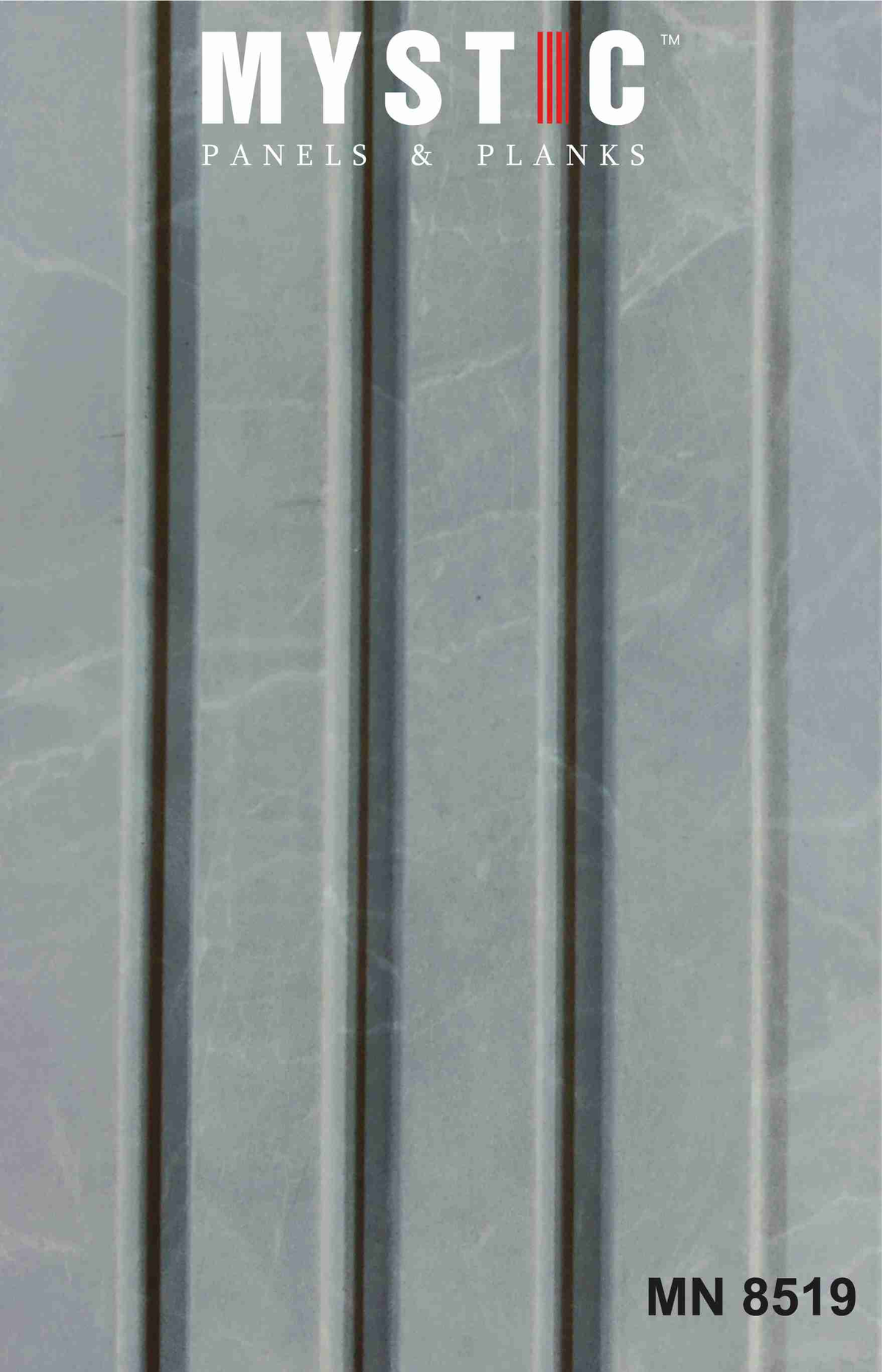 Light grey marble-print fluted louver panel MN 8519
