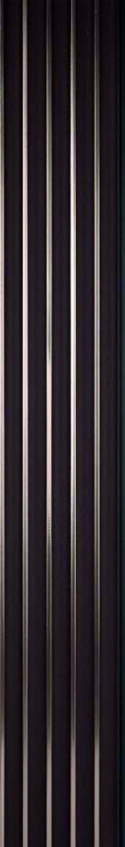 Plain dark brown fluted louver with thin metallic strips MN 8564