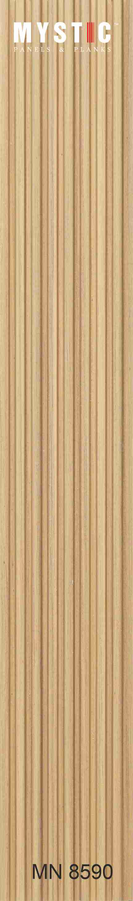 Light oak finely fluted louver panel MN 8590