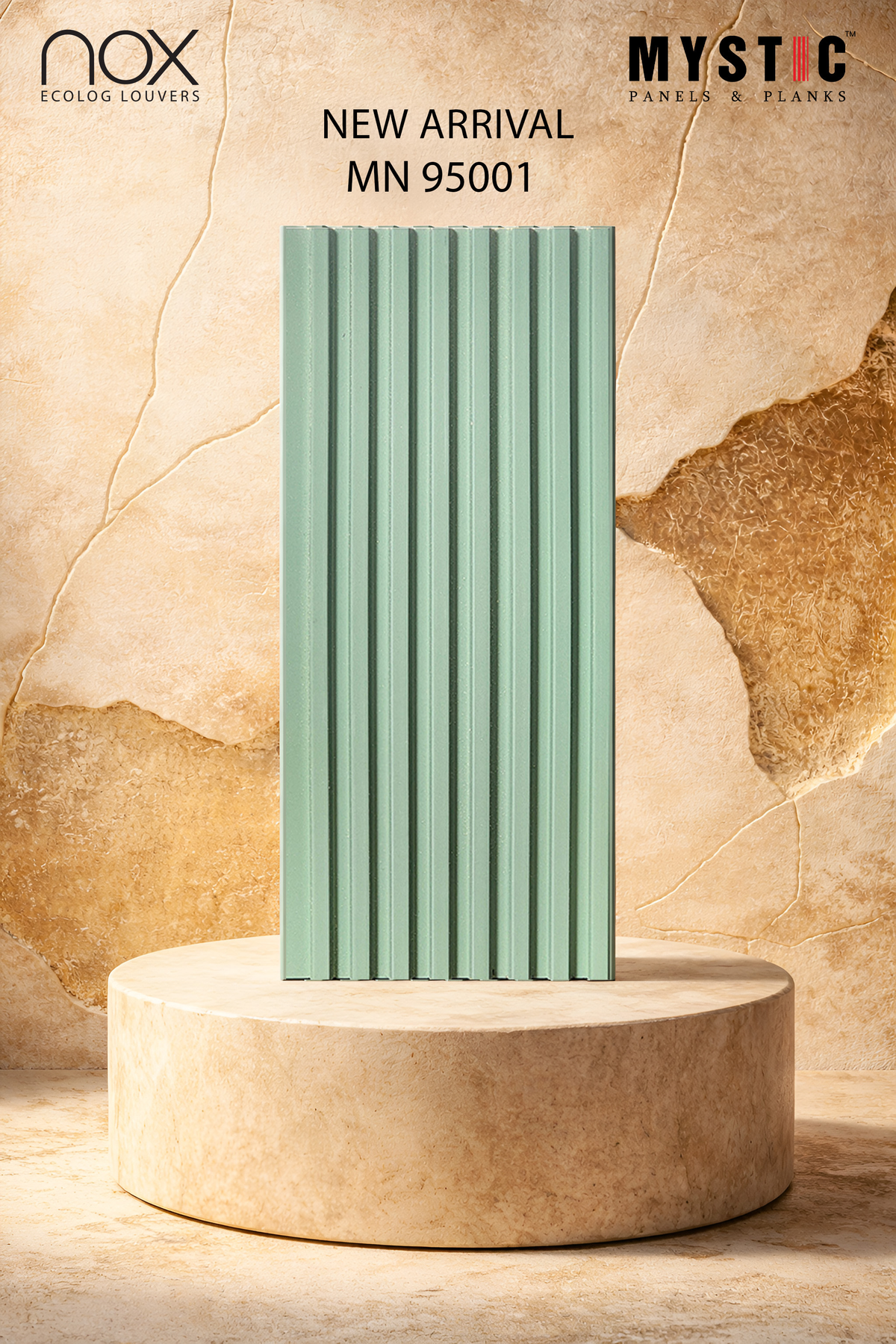Mystic Nox MN 95001 mint green fluted louver