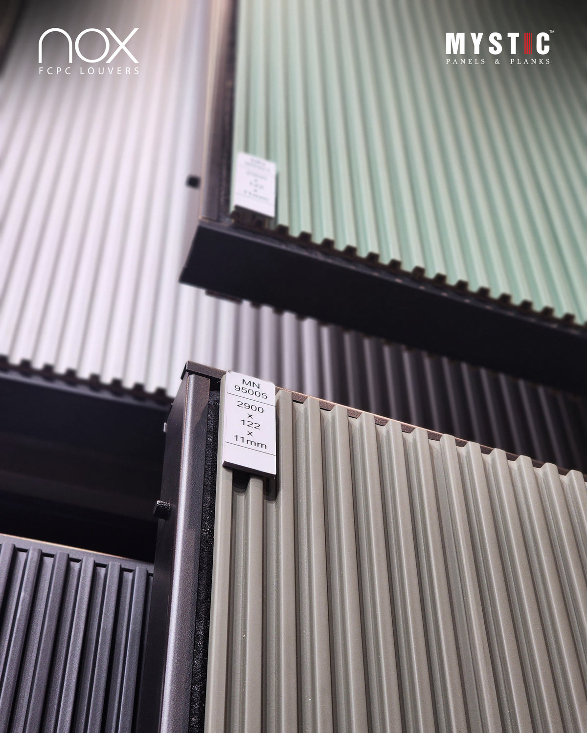 Mystic Nox MN 95005 sage green fluted louver