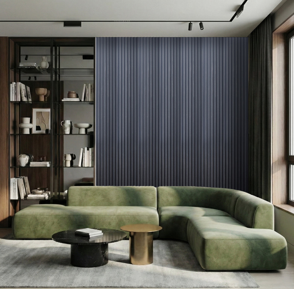 Mystic Nox MN 95014 black textured fluted louver