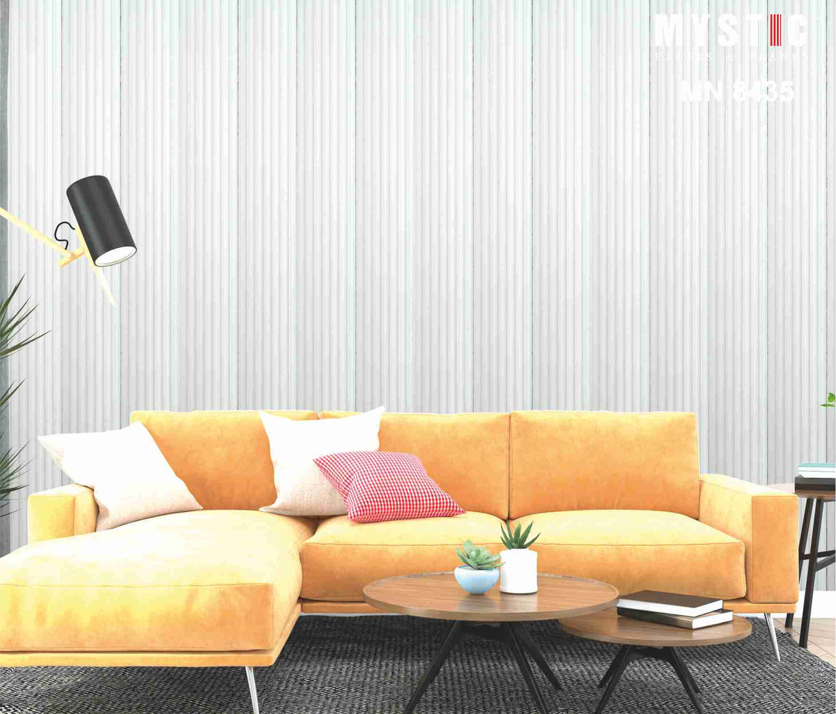 White Mystic Pallete pastel fluted louver plank MN-8435