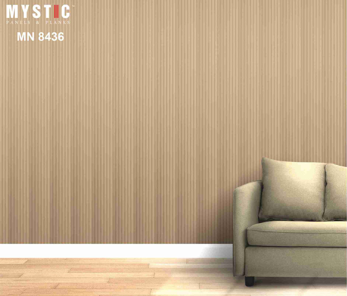 Beige Mystic Pallete pastel fluted louver plank MN-8436
