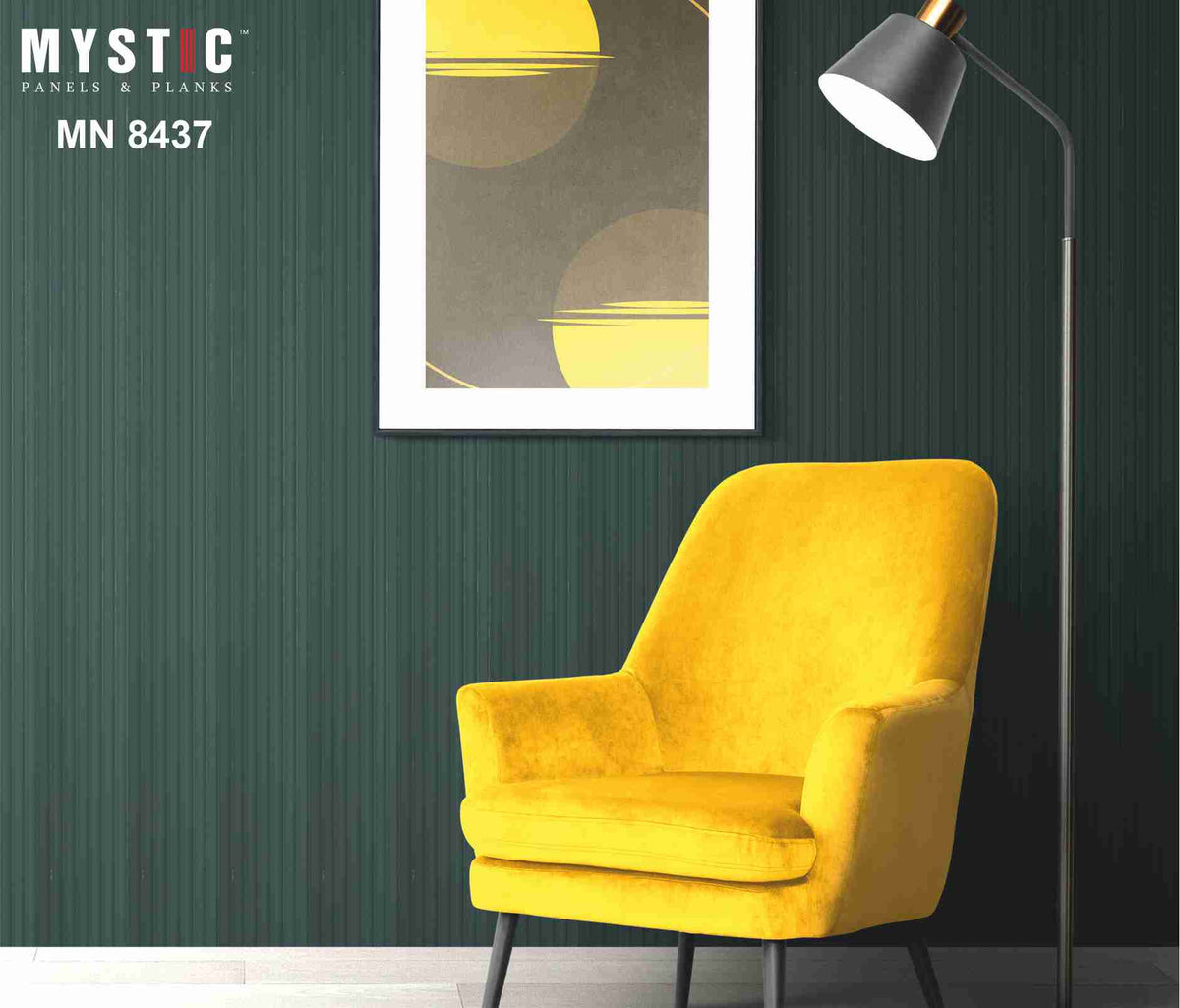 Dark green fluted pastel louver sample MN-8437