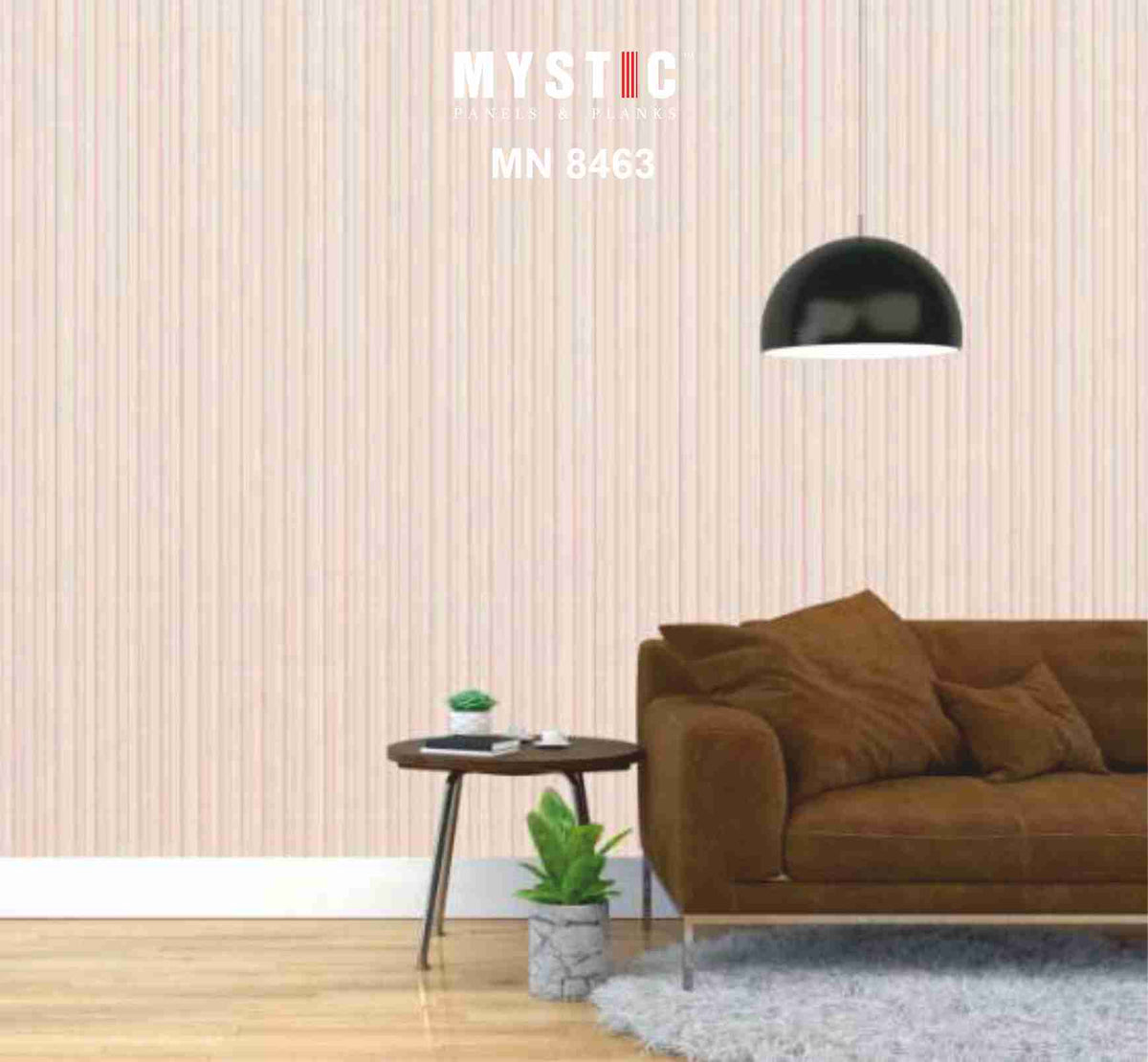 Blush pink fluted pastel louver panel, Mystic Pallete MN 8463