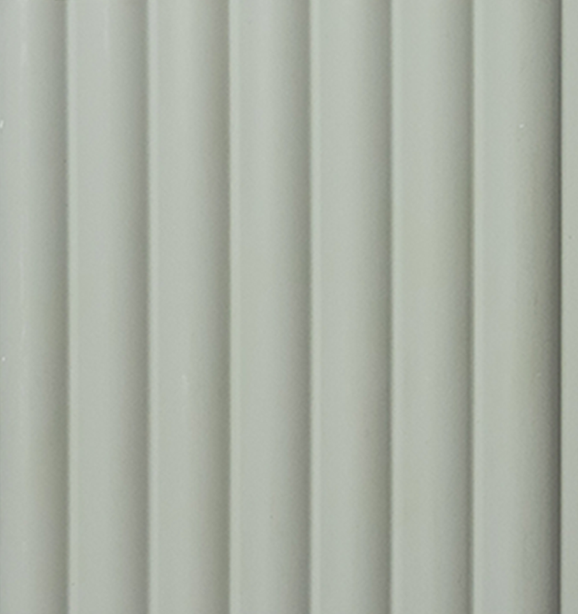 Mystic Pallete XL light sage grey fluted louver sample, code MN-8575