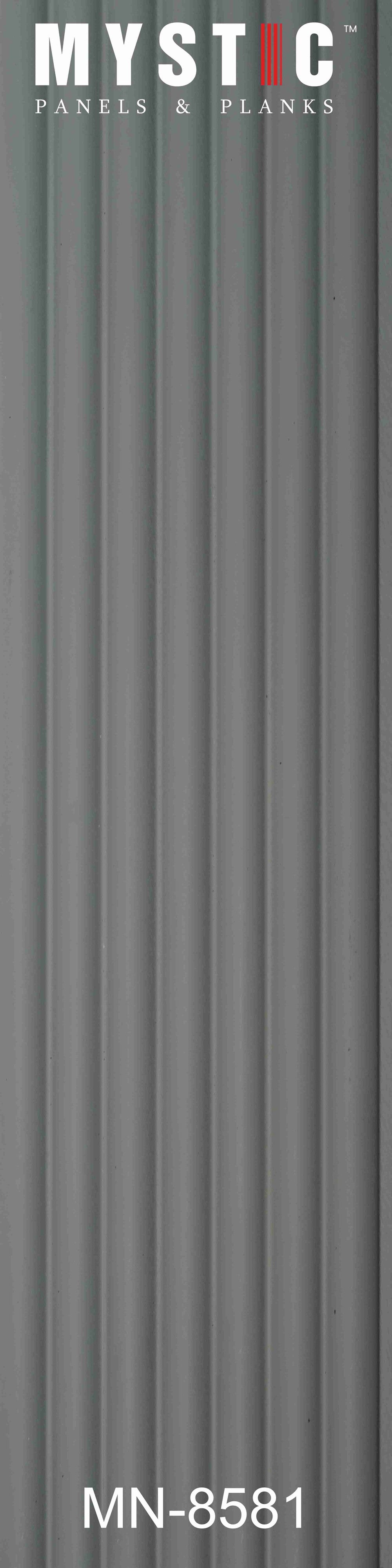 Mid grey fluted solid colour louver panel, Mystic MN-8581
