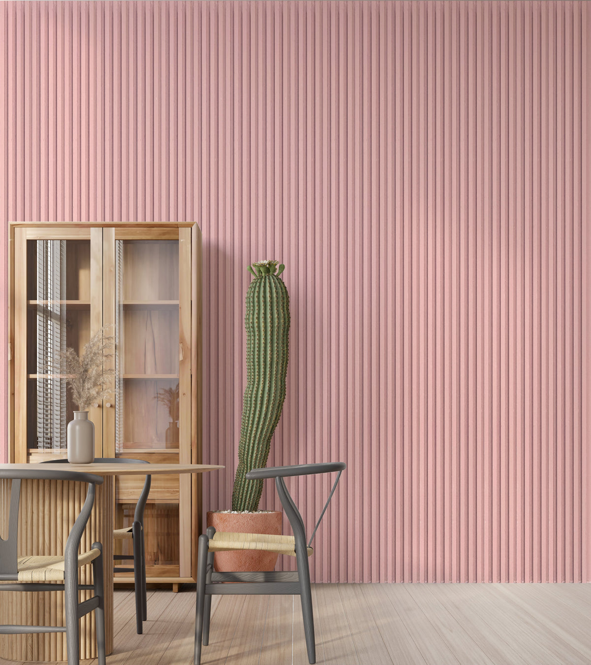 Mauve pink matte slatted louver MN-5914, 2900x125x10 mm