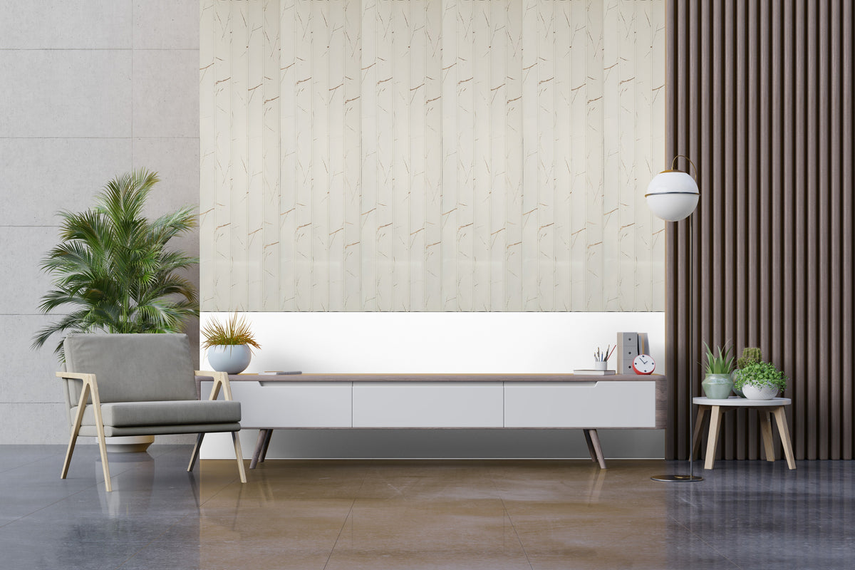White marble louver panel with gold veins, 2900x250mm, code 91001