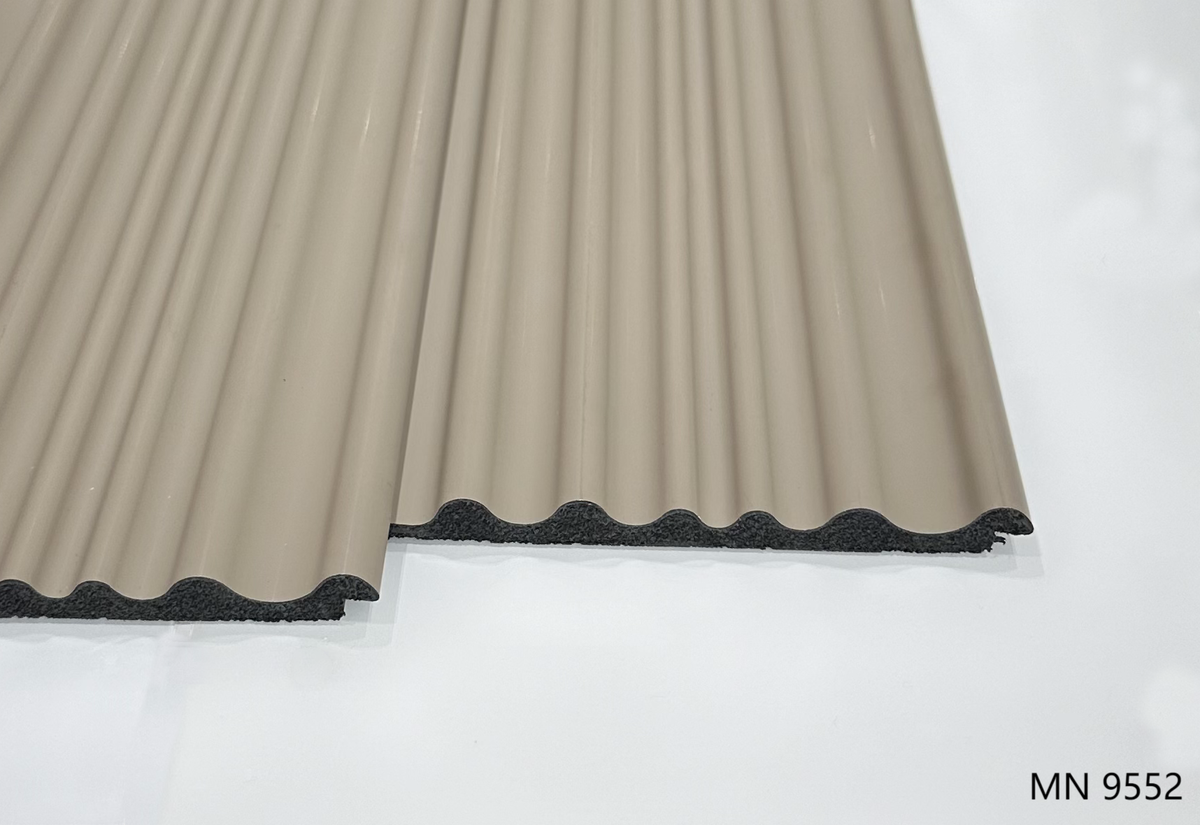 Taupe beige wavy louver panel, Mystic MN 9552