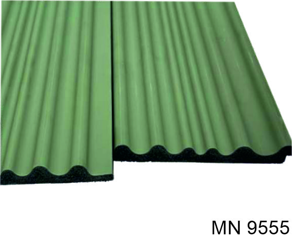 Green wavy louver panel, Mystic MN 9555