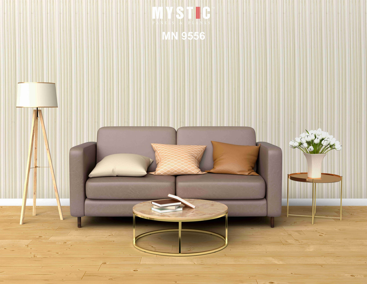 Ivory wavy louver panel, Mystic MN 9556