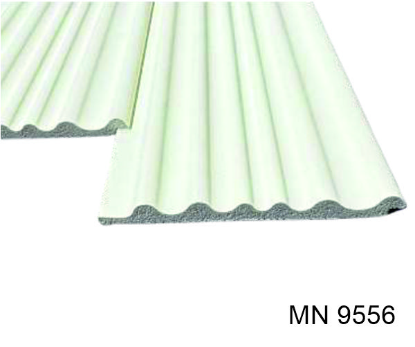 Ivory wavy louver panel, Mystic MN 9556