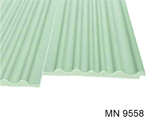 Mint green wavy louver panel, Mystic MN 9558