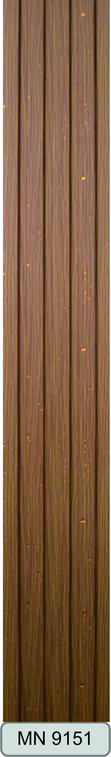 Brown wood-grain louver with gold flecks, Mystic MN 9151