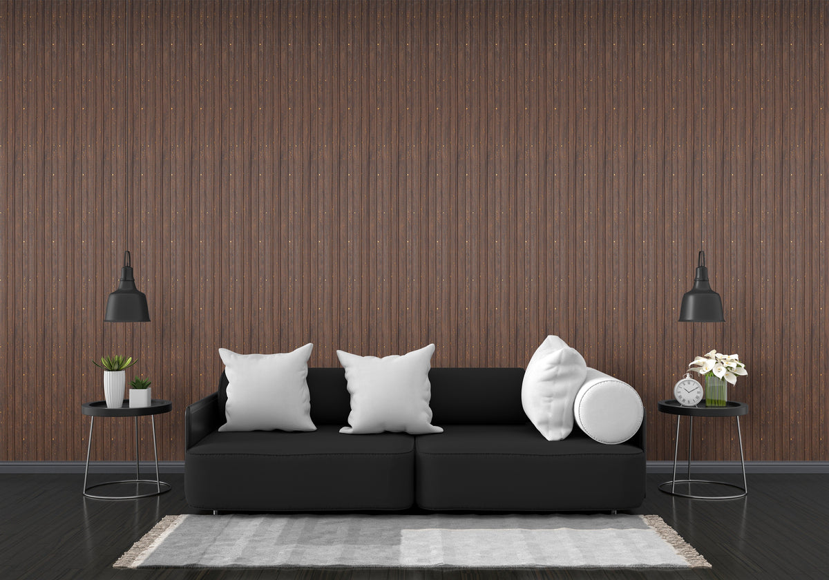 Dark brown wood louver with gold flecks, Mystic MN 9153