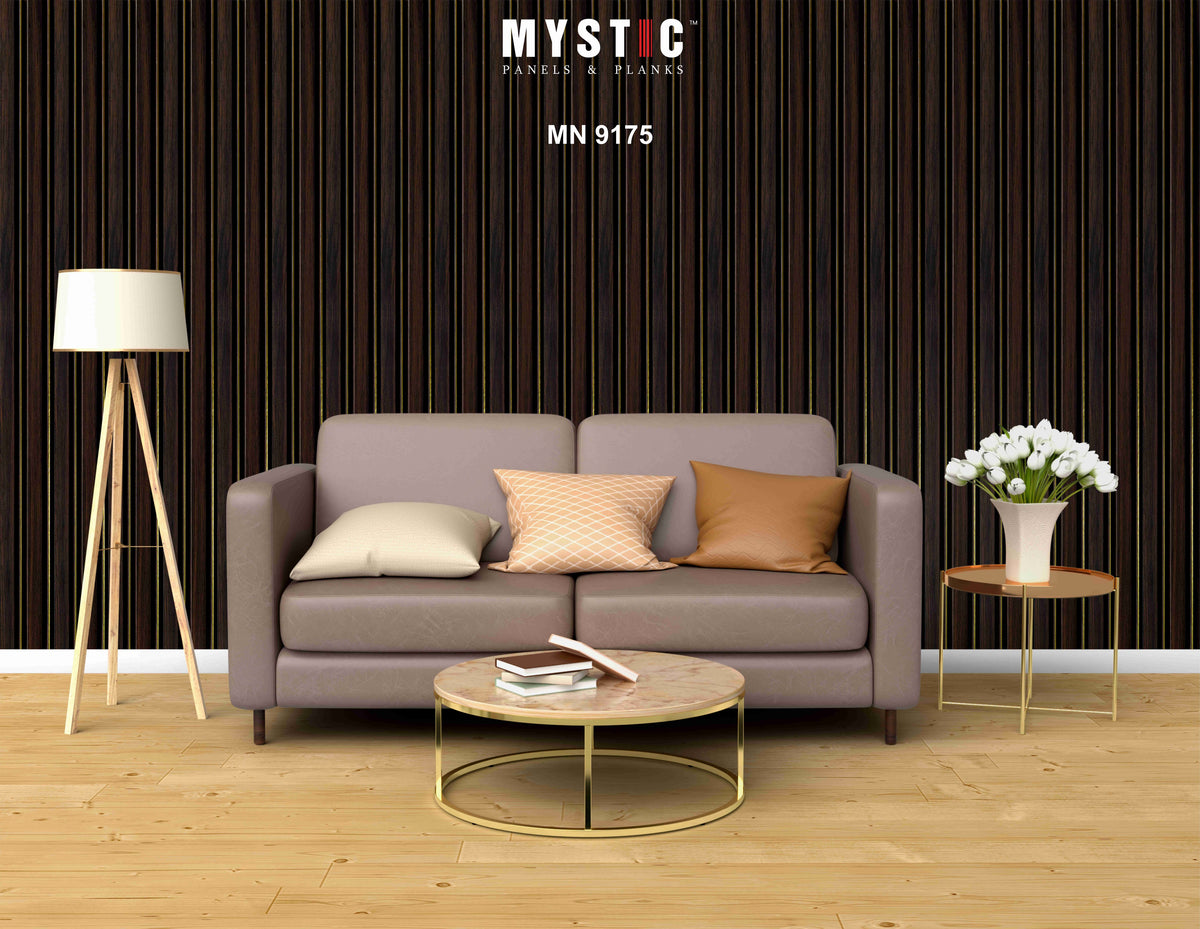 Dark louver strip with gold inlay lines, Mystic Prive MN 9175