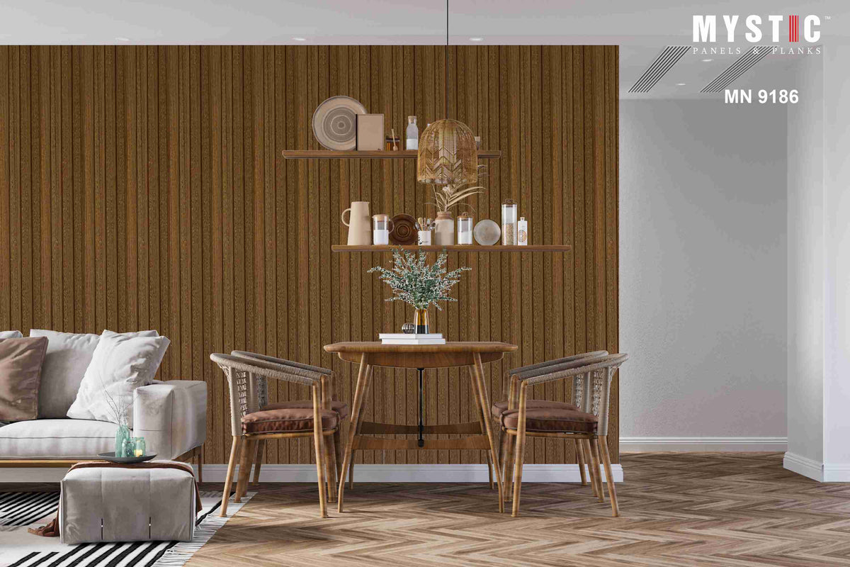 Honey brown oak wood-grain louver, MN-9186