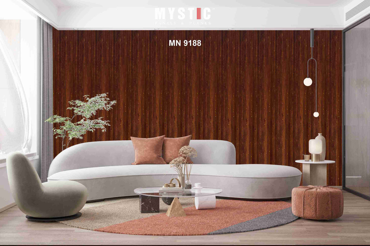 Reddish brown wood louver with gold flecks MN-9188