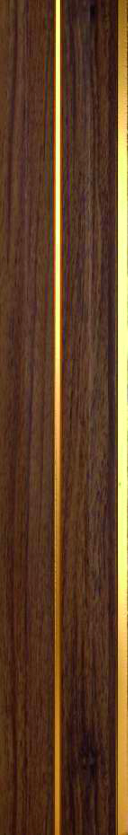 Walnut brown wood grain louver with gold strip, MN-9521