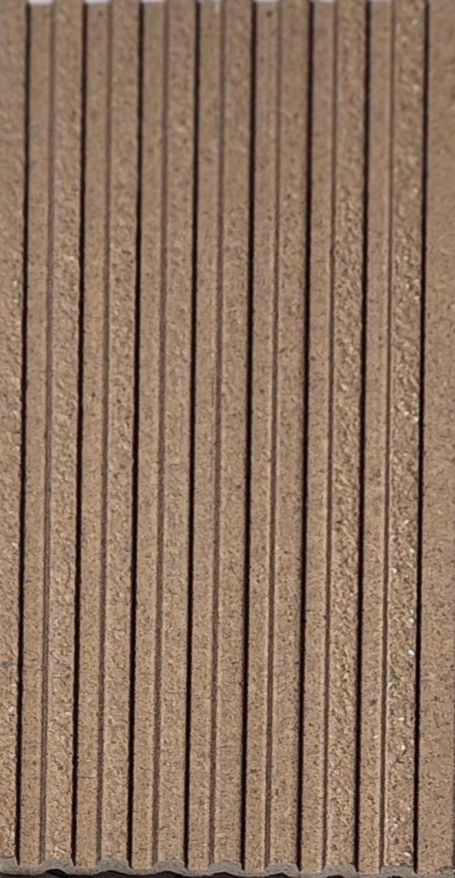 Brown sandstone-texture ribbed louver, Mystic MN-95023