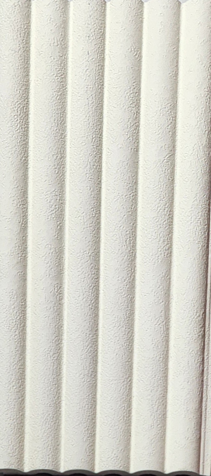 White stucco-texture fluted louver, Mystic MN-95029