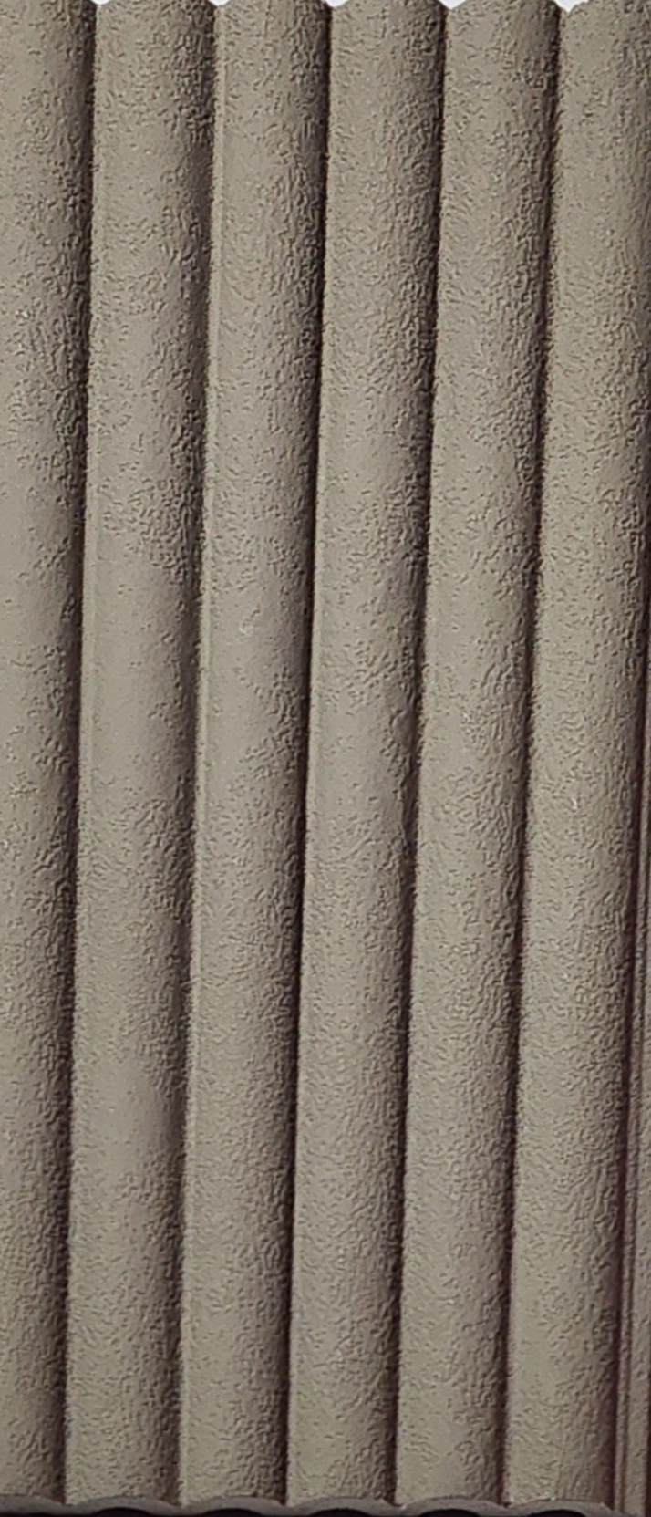 Taupe stucco-texture fluted louver, Mystic MN-95031