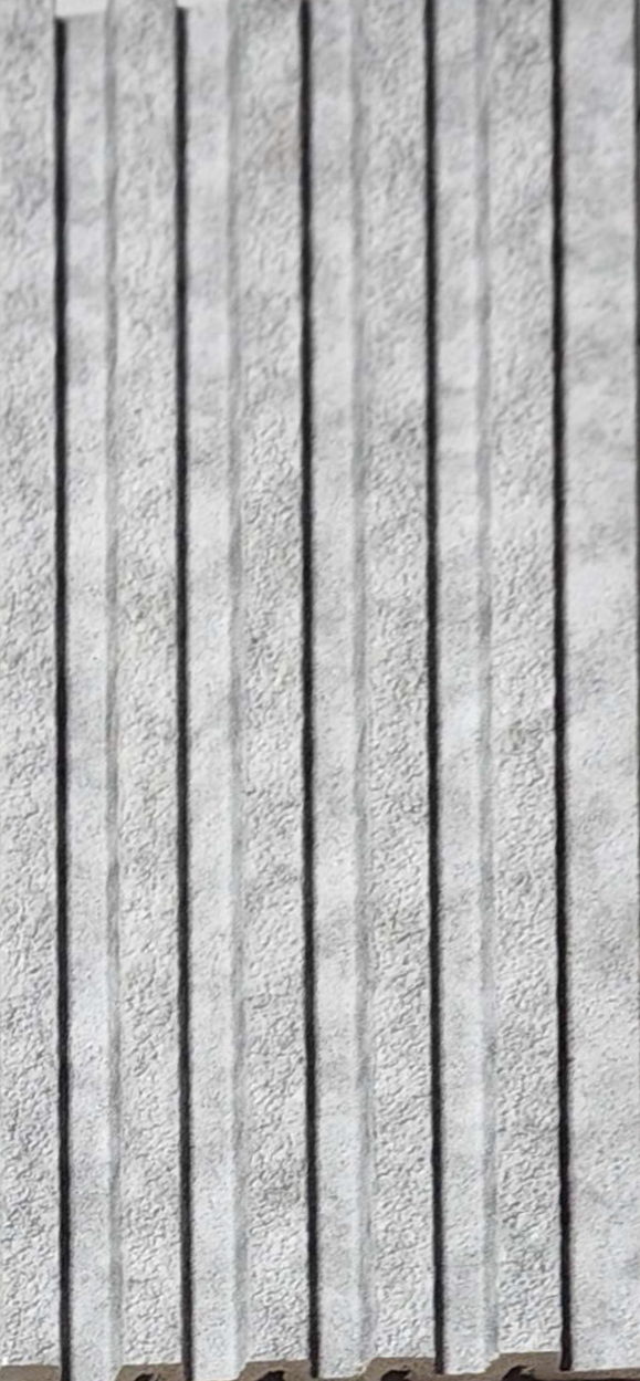 Pale grey stone-look ribbed louver, Mystic MN-95035