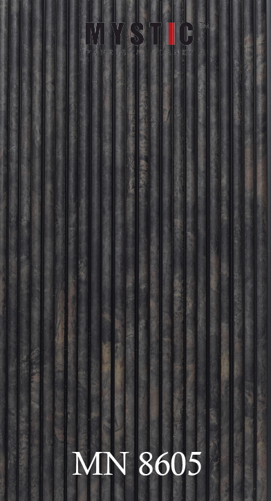 Charcoal stone-look fluted louver, MN 8605