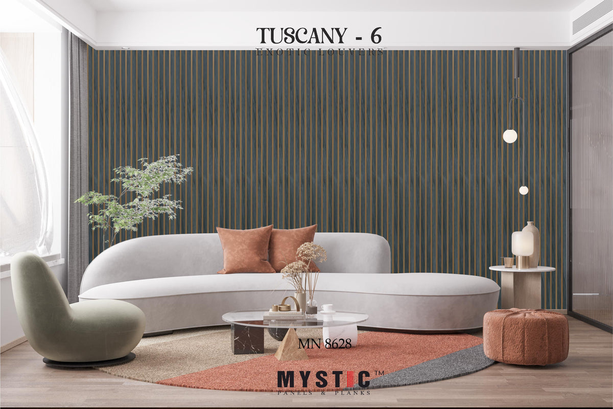 Dark grey marble louver with bronze grooves, MN-8628