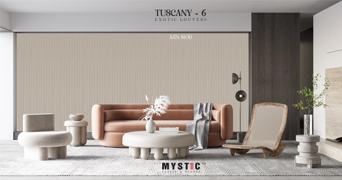 Pale beige oak wood-grain louver, MN-8630