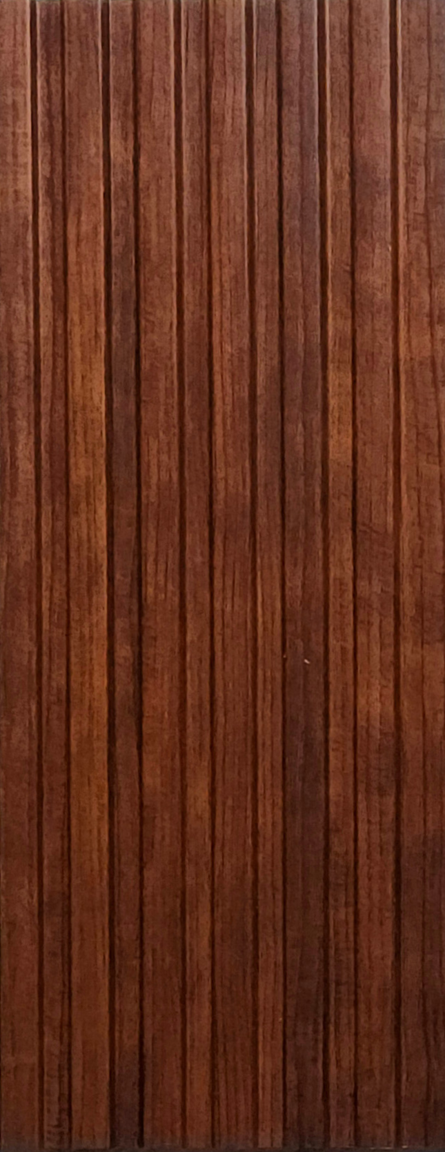 Reddish brown wood-grain fluted louver, MN-10108