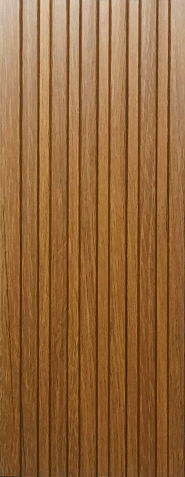 Golden honey oak wood-grain fluted louver, MN-10110