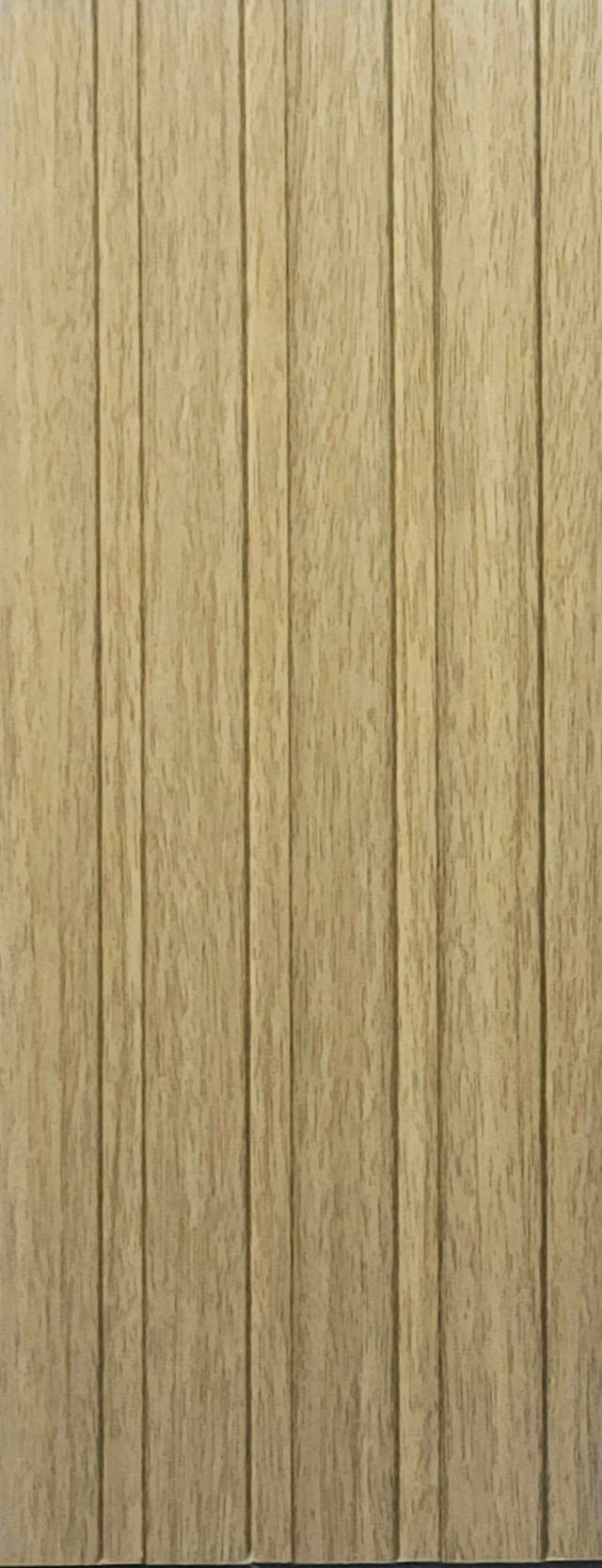 Light oak wood-grain fluted louver panel MN-10115