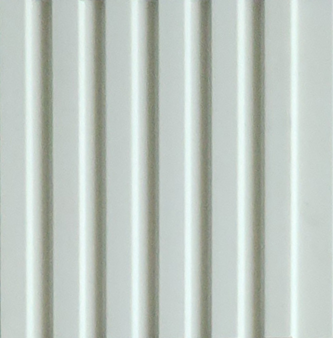 Plain white fluted louver panel MN-10169
