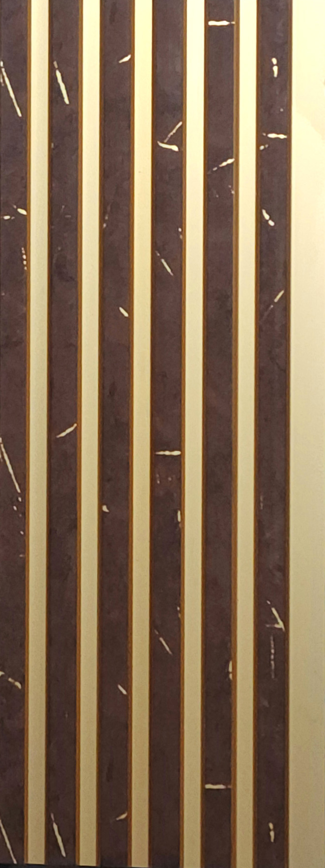 Brown marble louver with gold strips MN-10206