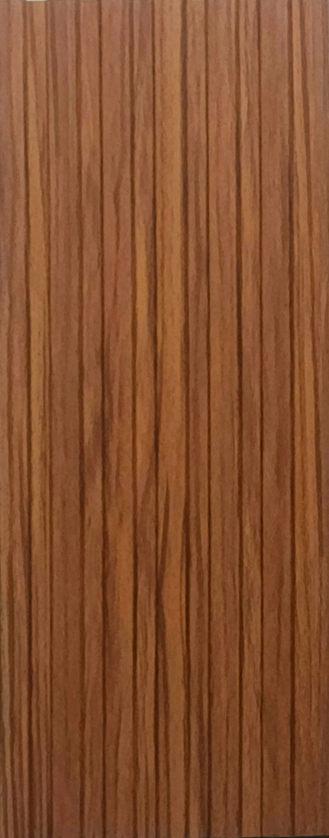 Honey brown teak wood-grain fluted louver, MN-10371