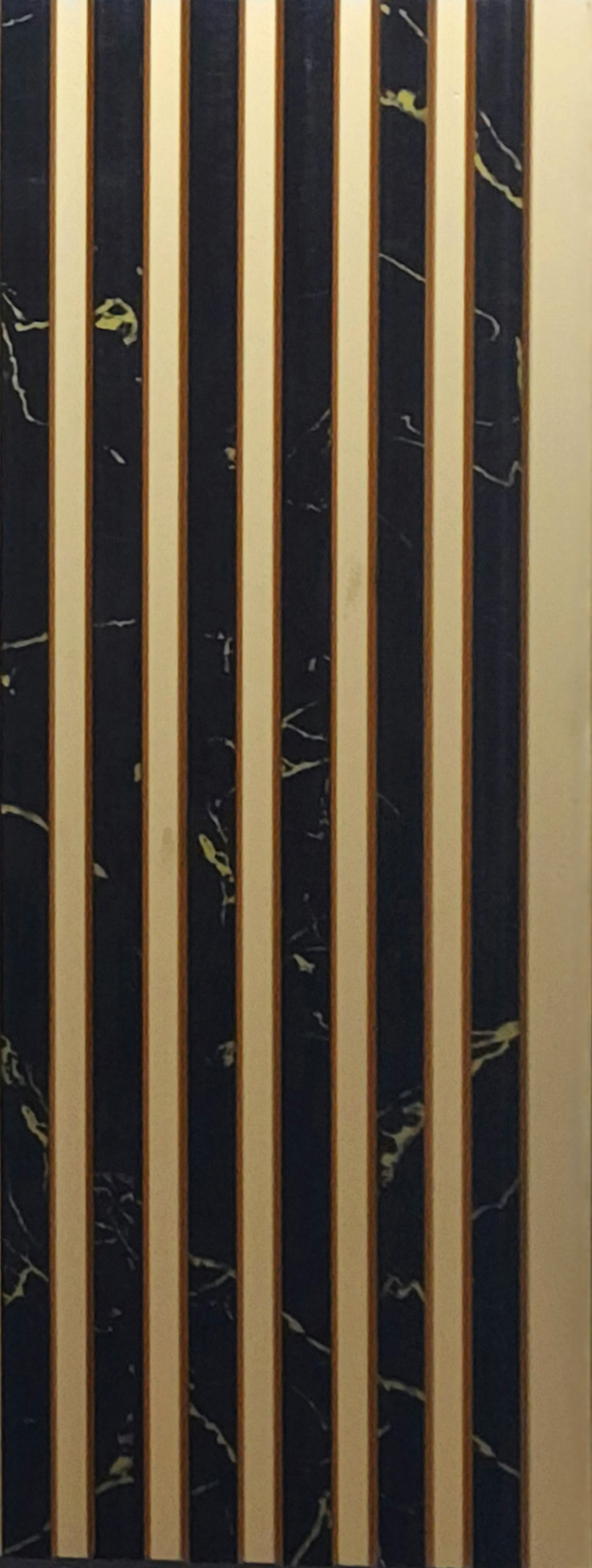 Black marble louver with gold strips MN-10510