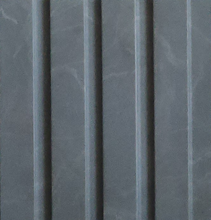 Grey stone-look fluted louver panel MN-10519