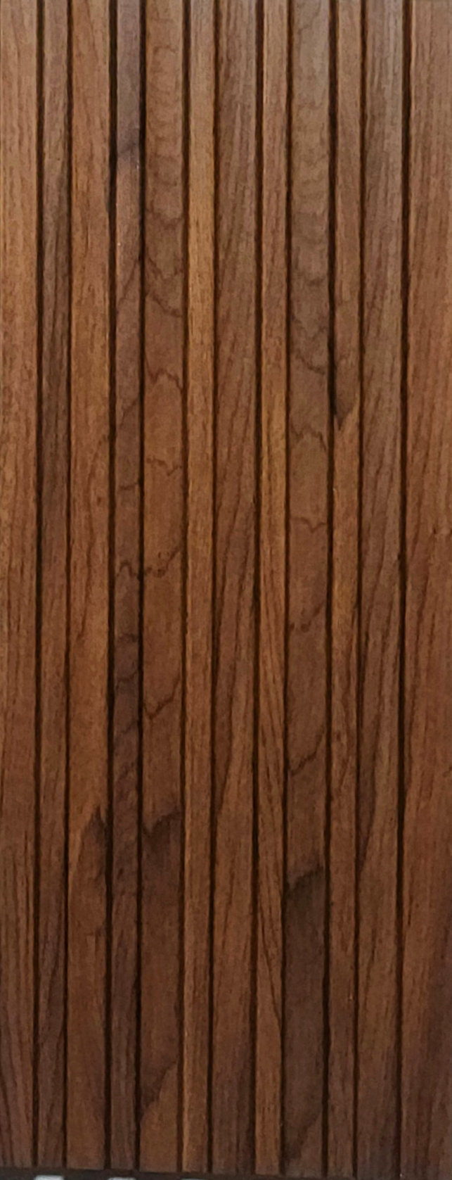 Walnut brown wood-grain fluted louver, MN-10610