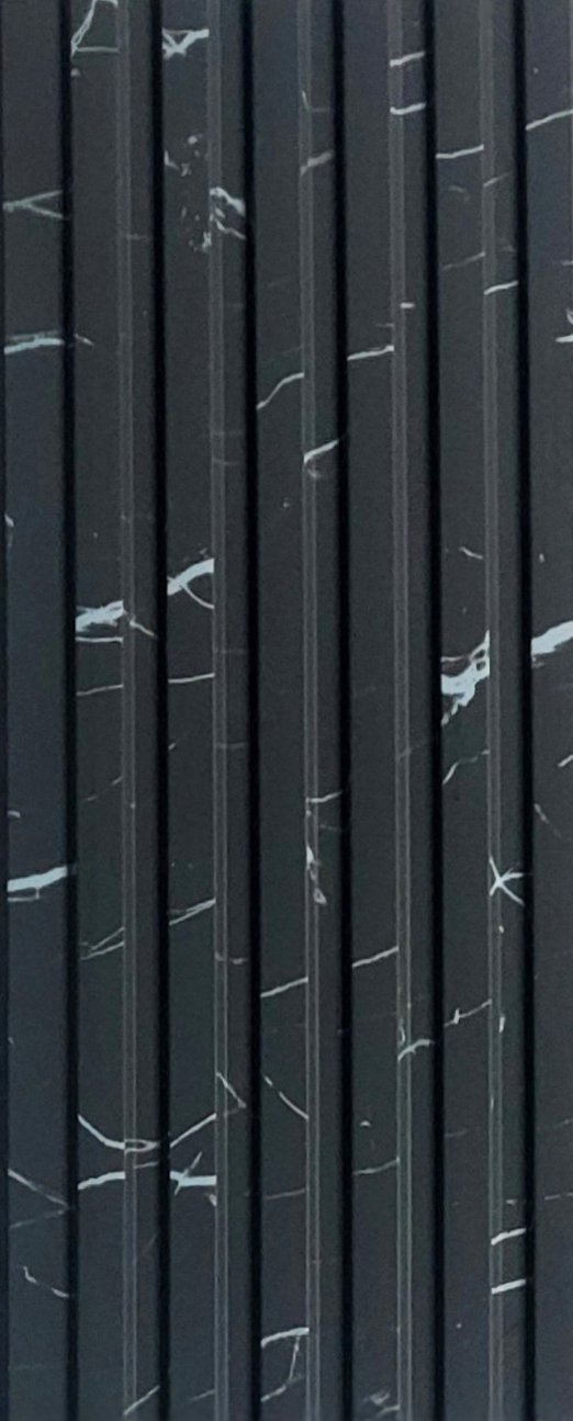 Dark grey marble fluted louver panel MN-10616