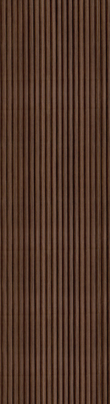 Dark brown wood-grain reeded wall panel MN 91217